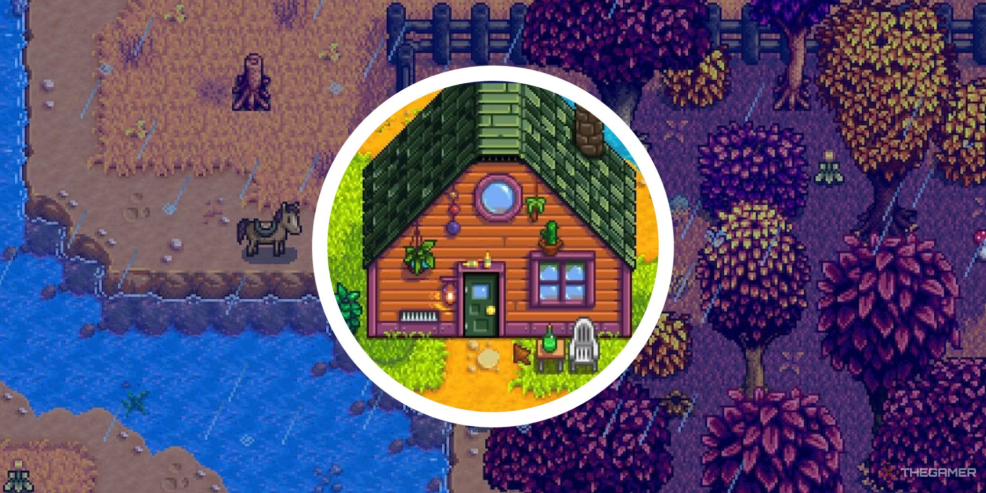 stardew valley community upgrades image with path and circle of pams new house png