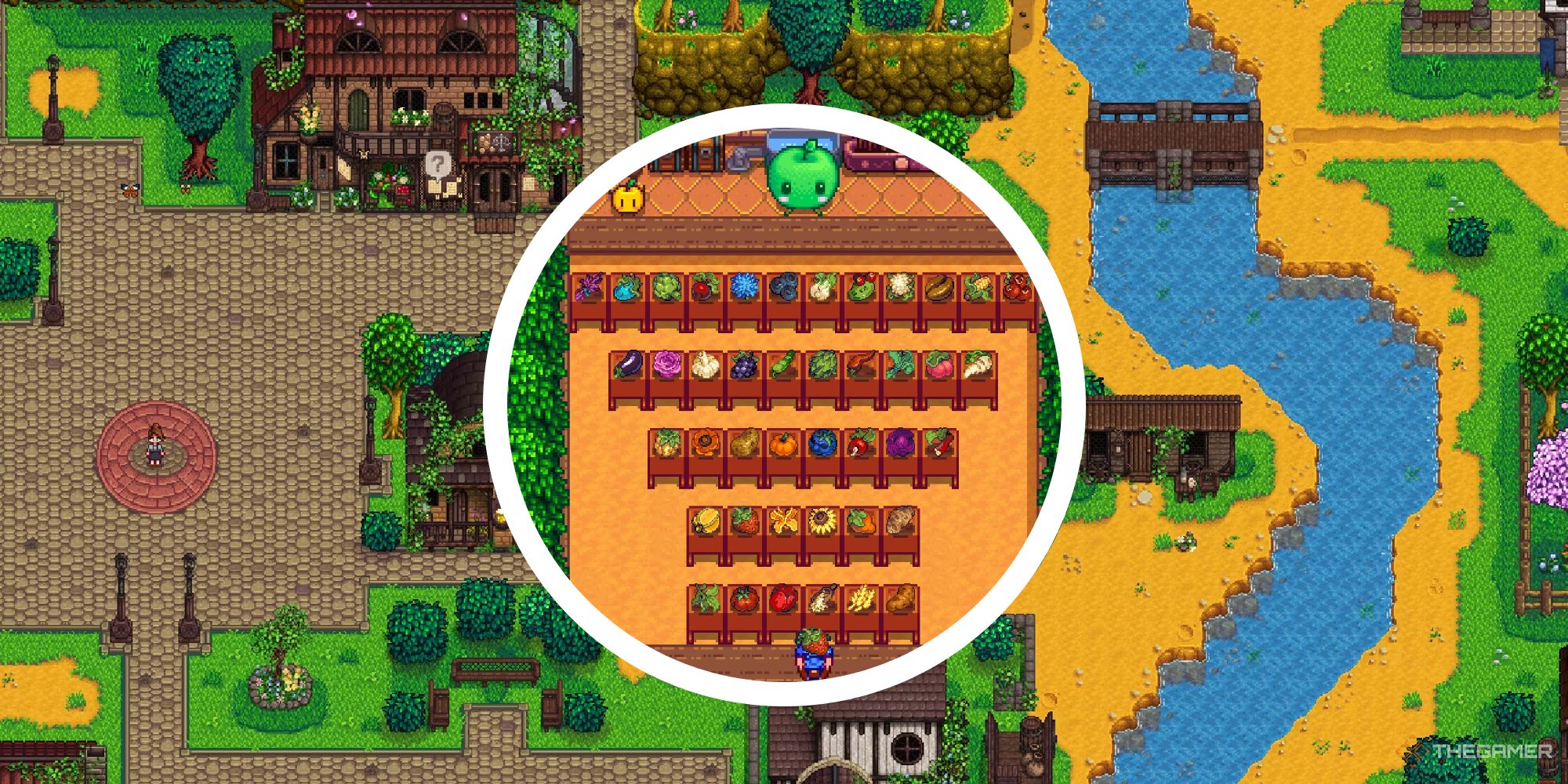 stardew valley wayback mod wth circle image of lux's crop mod