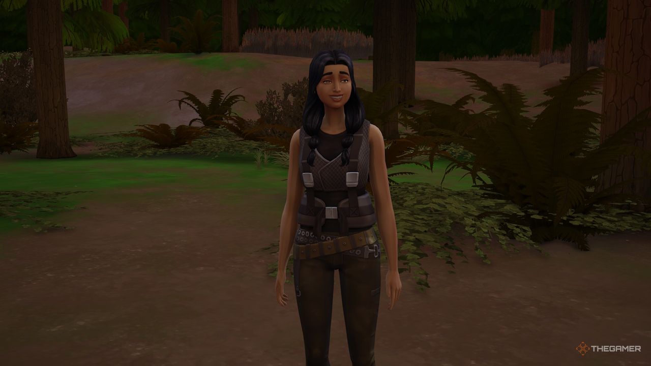 The District Seven tribute in Sims 4 Hunger Games 