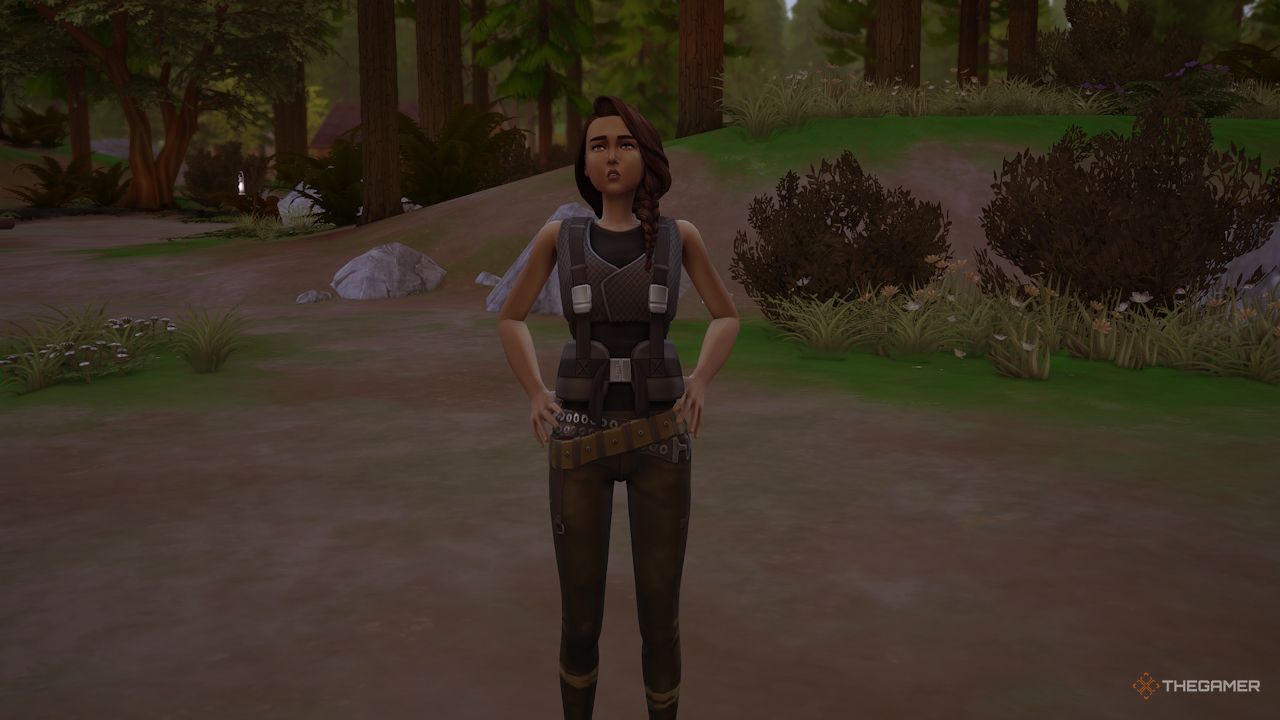 The District Twelve tribute in Sims 4 Hunger Games 