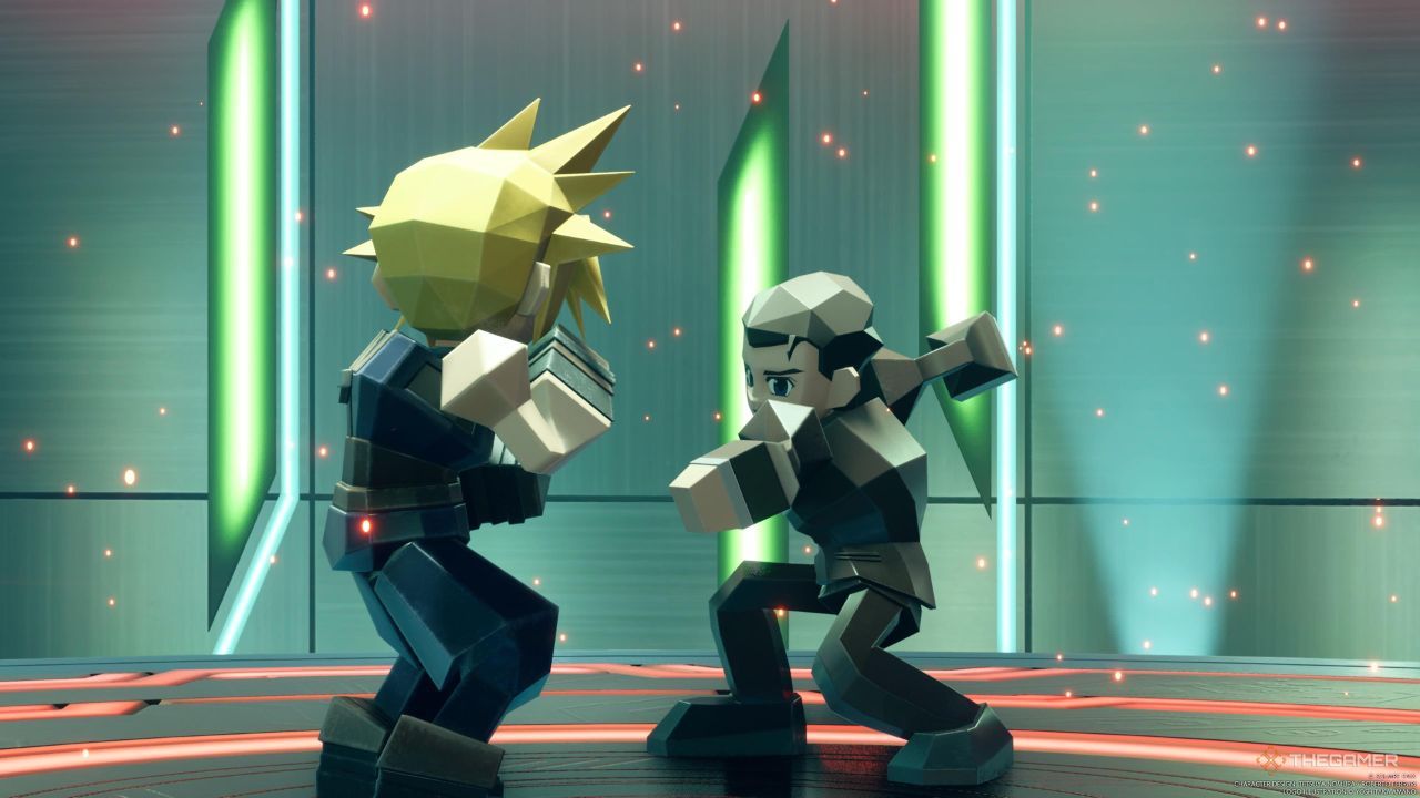 Shinra&rsquo;s Middle Manager readying a right hook in Final Fantasy 7 Rebirth.