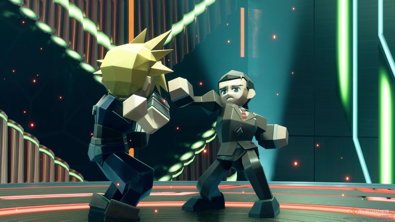 Shinra&rsquo;s Middle Manager throwing a straight punch in Final Fantasy 7 Rebirth.