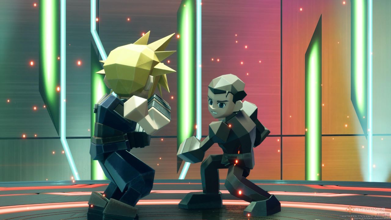 Shinra&rsquo;s Middle Manager preparing an uppercut in Final Fantasy 7 Rebirth.