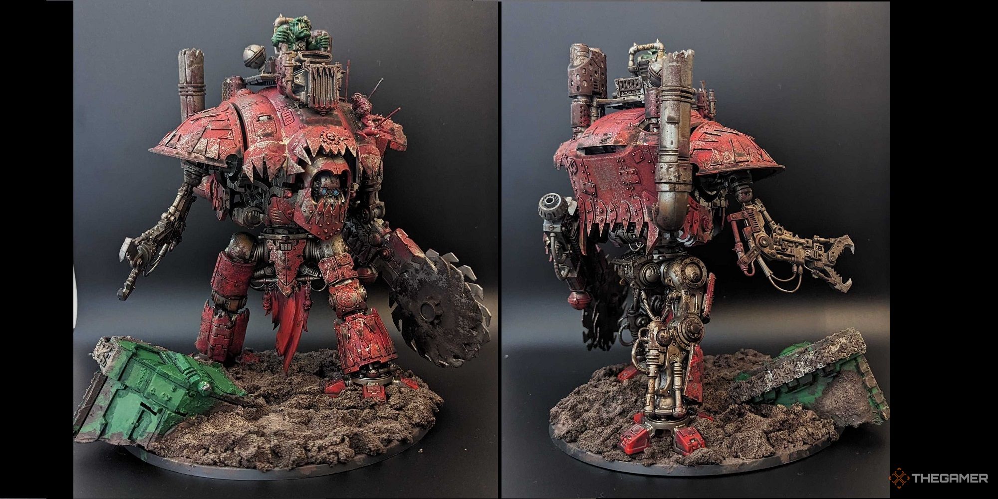 warhammer 40,000 ork converted knight front and back