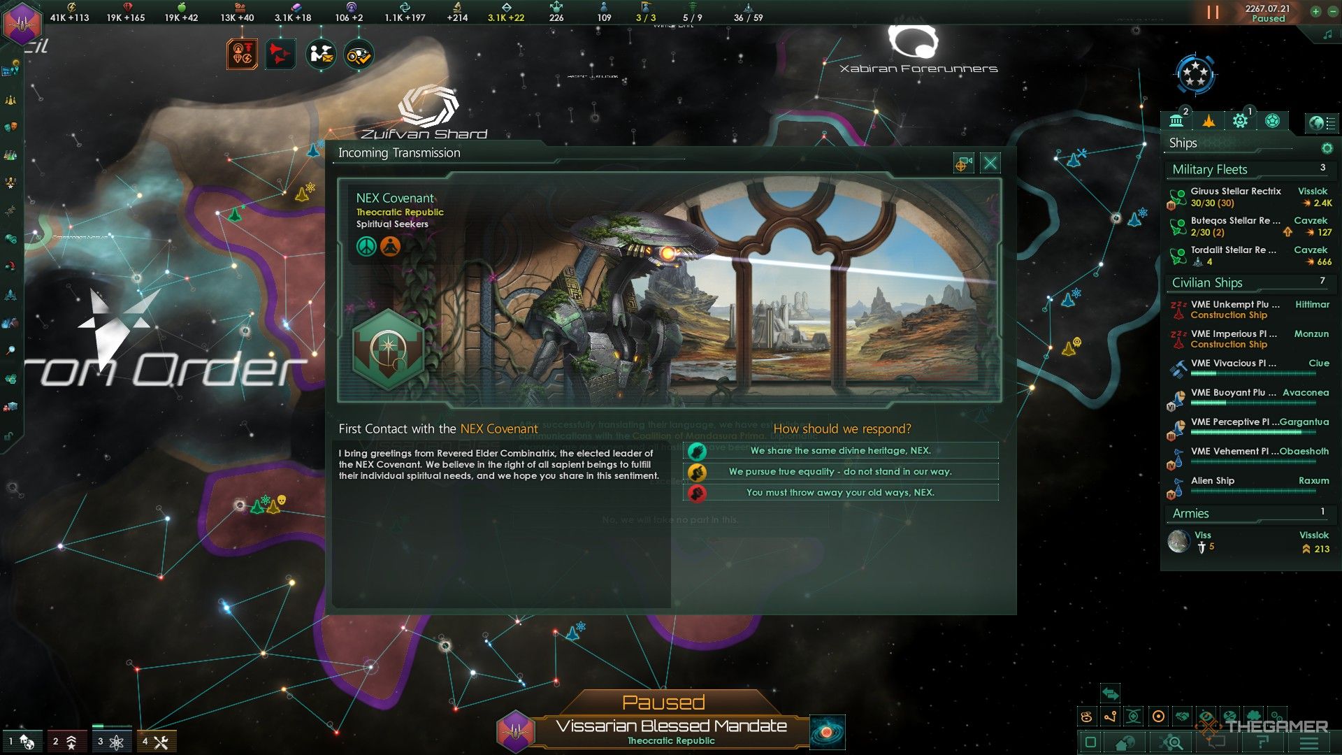 a spiritualist machine empire appears in stellaris: the machine age