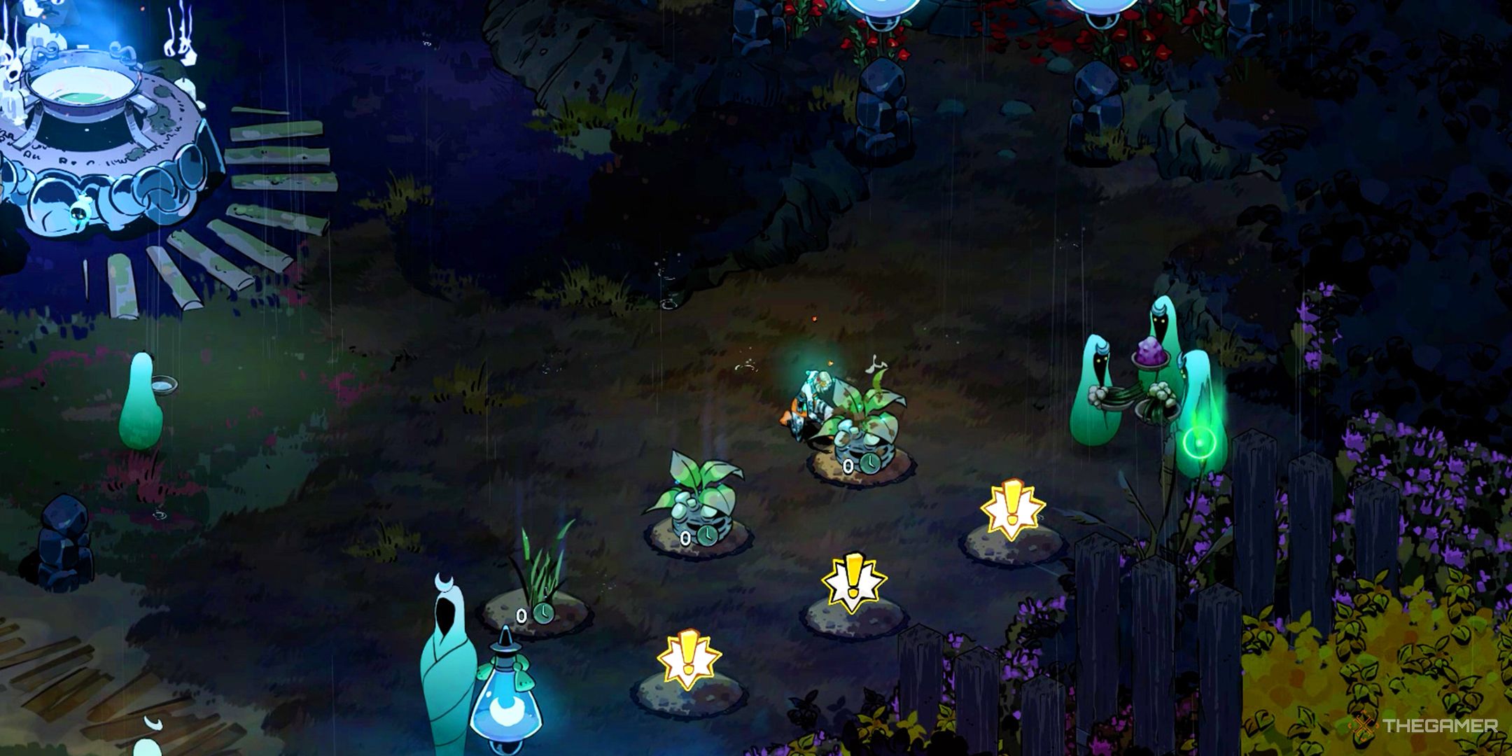 A player harvesting Mandrake root in Hades 2