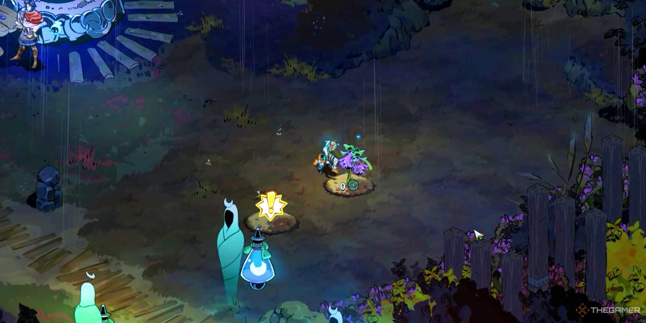 A player planting the night shade in Hades 2