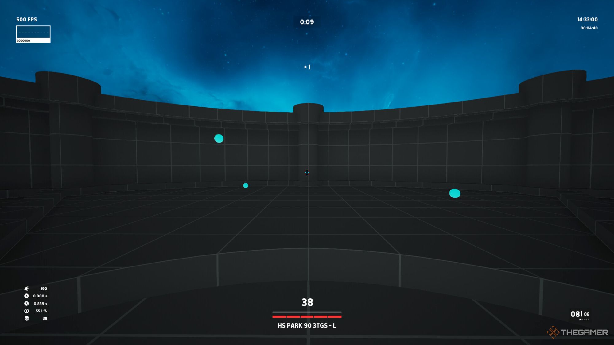 An image from Aimbeast, an Aim Trainer Steam that allows you to shoot small targets to improve your aim. 