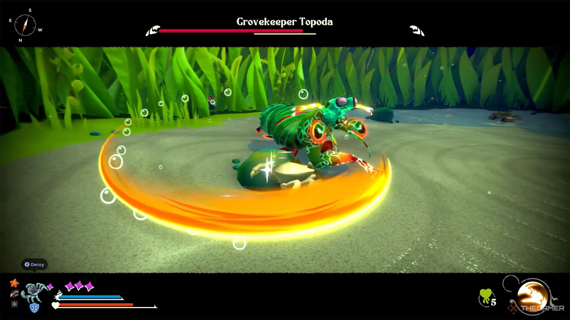 Another Crab's Treasure - Grovekeeper Topoda using double punch against Kril