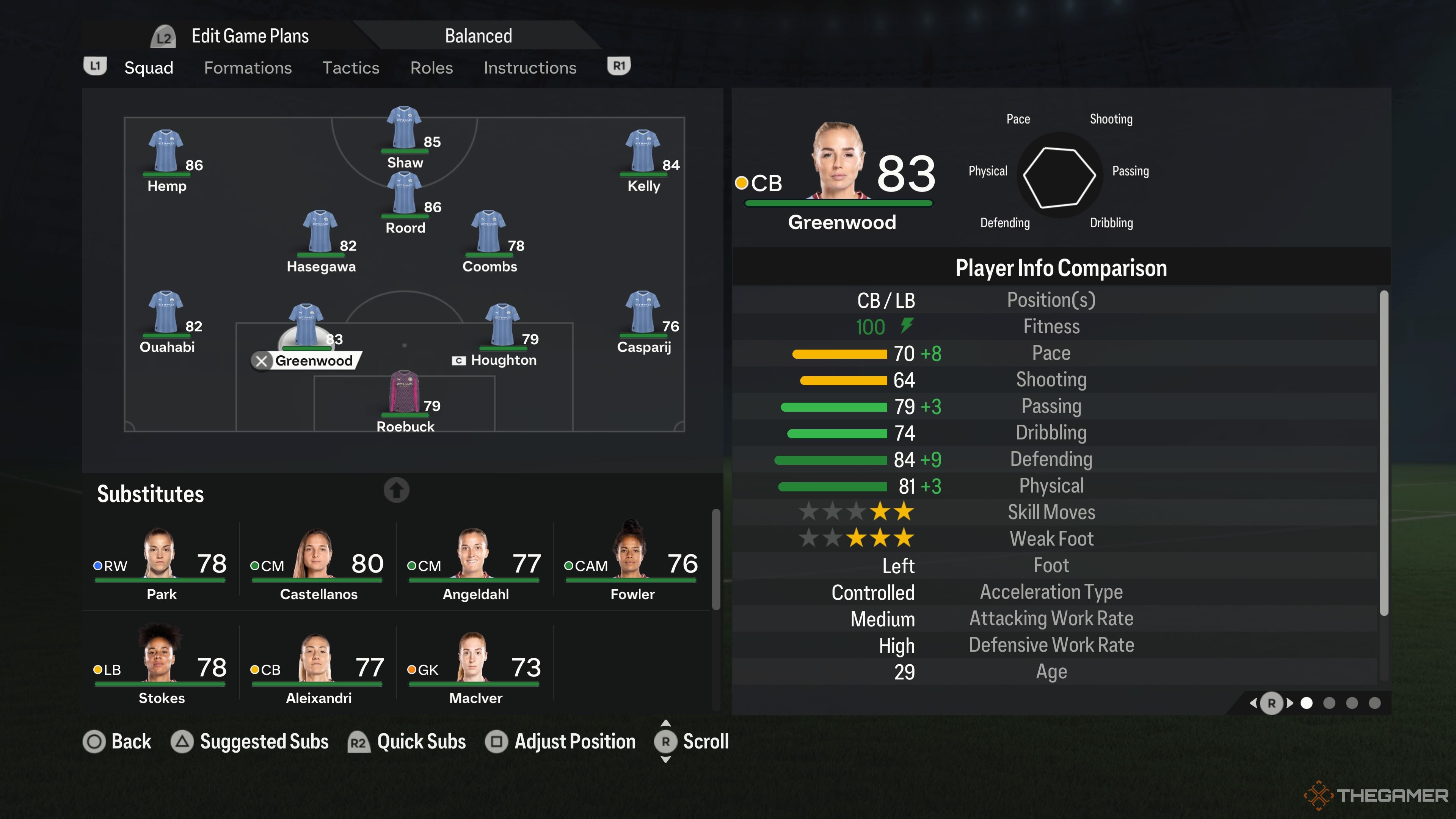 Image showing Greenwood stats in EA Sports FC 24 