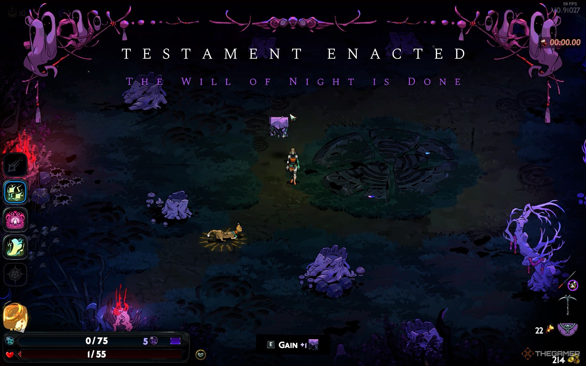 Melinoe getting Nightmare item as a reward after completing Testament in Hades 2