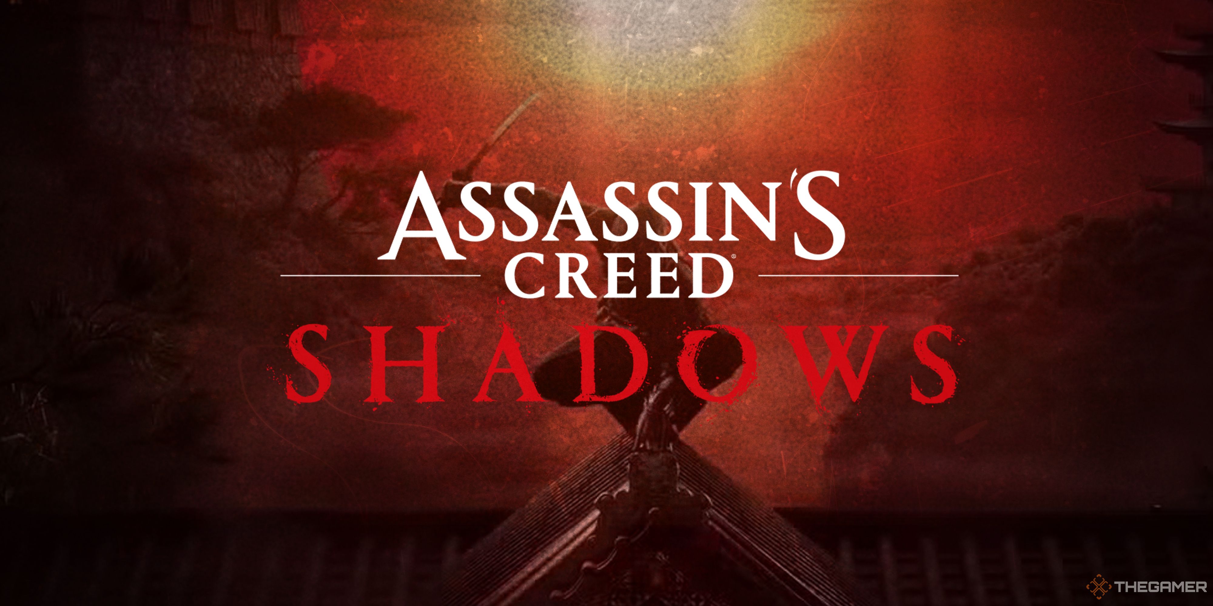 The Assassin's Creed Shadows logo over the Codename Red art.