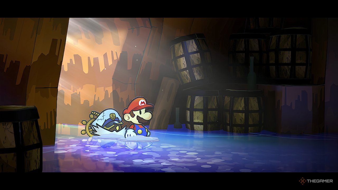 Paper Mario The Thousand-Year Door Mario entering a pirate cave