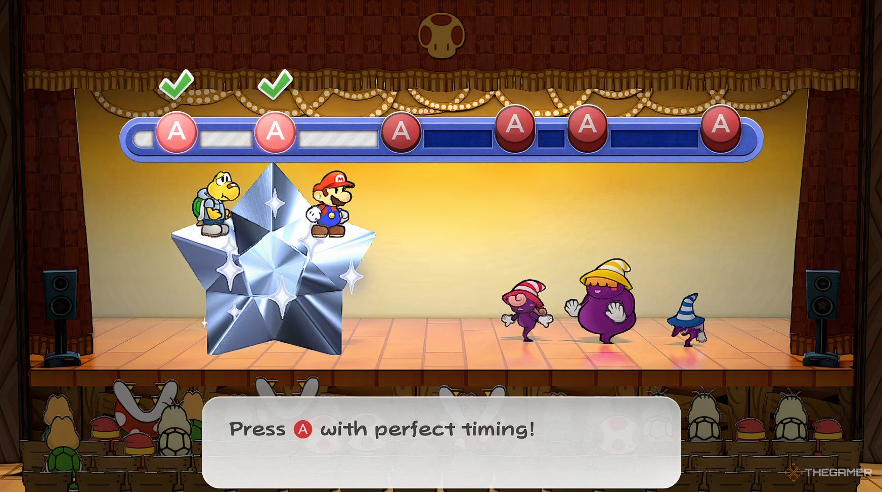 Paper Mario The Thousand-Year Door Mario using a special move in battle