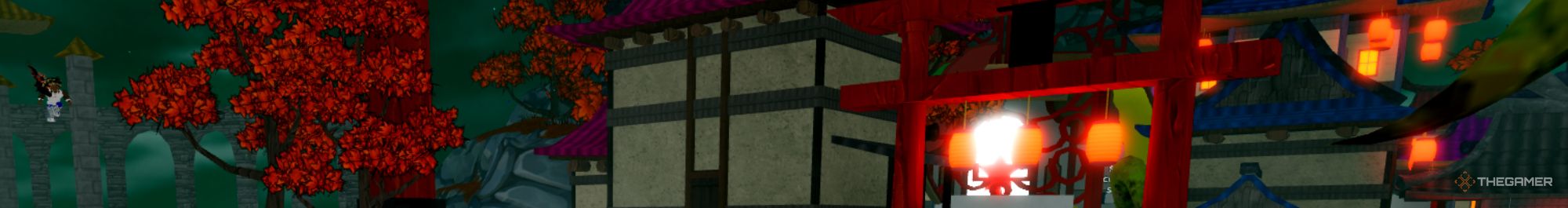 a shrine gate in the main hub of Roblox All Star Tower Defense