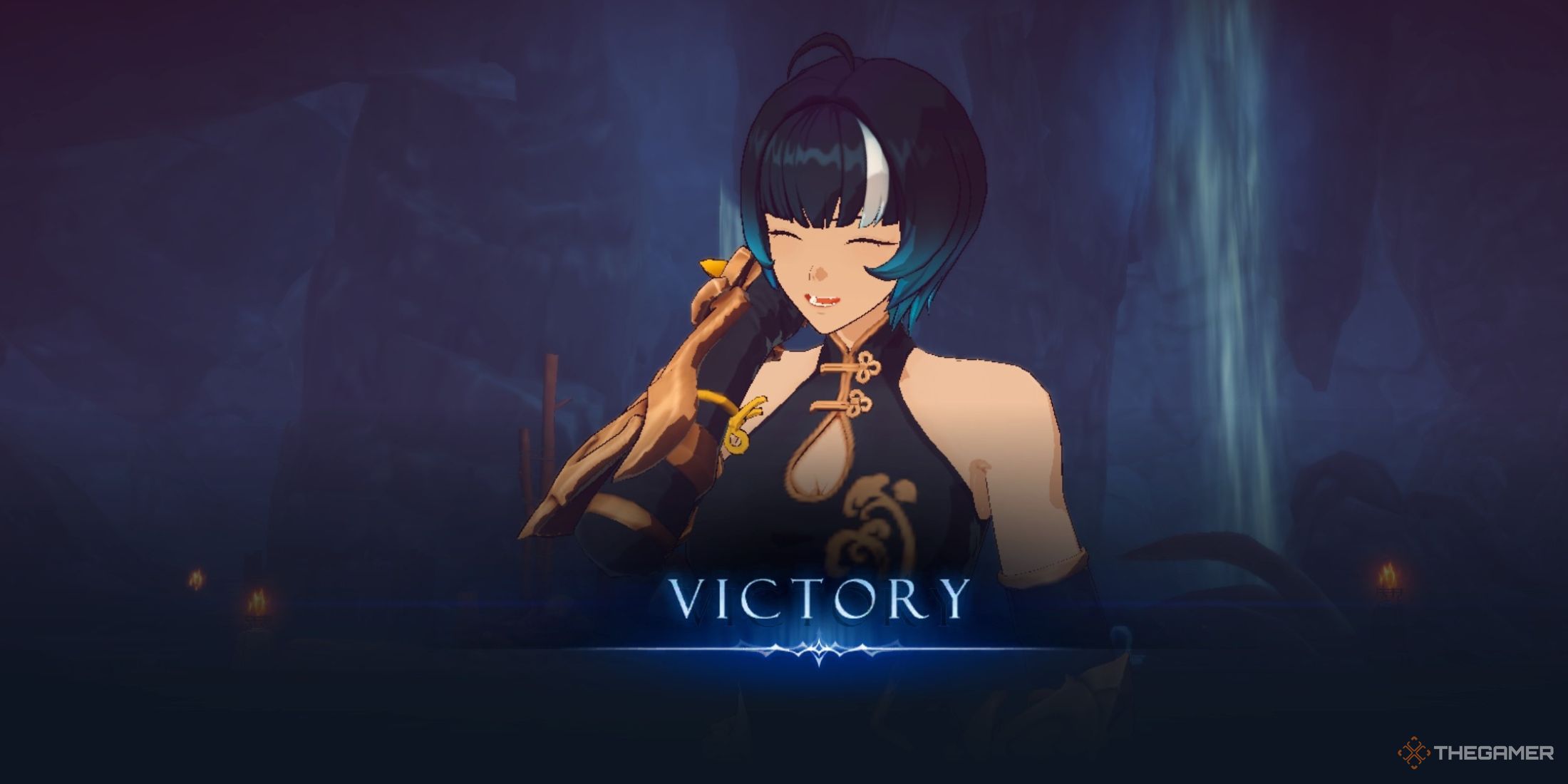 Seo Jiwoo victory pose in Solo Leveling: Arise