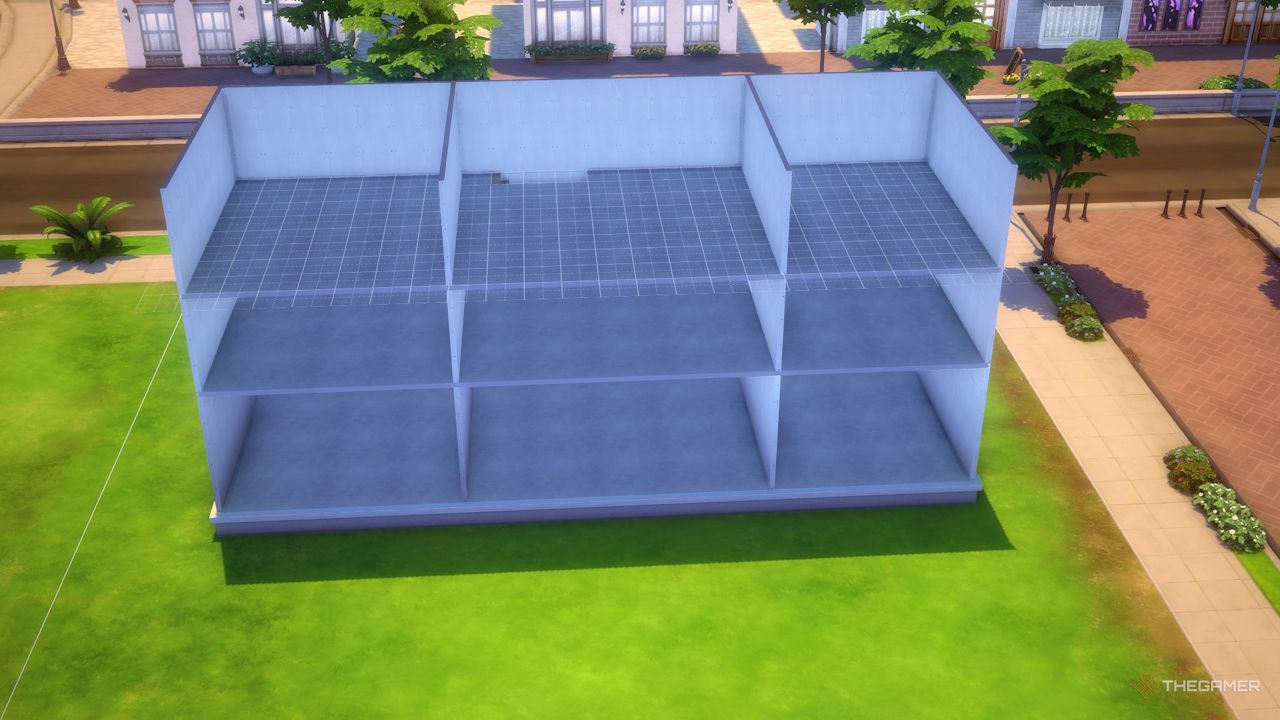 An open box building for The Sims 4 Dollhouse Build Challenge