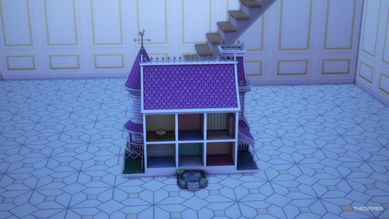 A children's dollhouse inside The Sims 4 Dollhouse Challenge