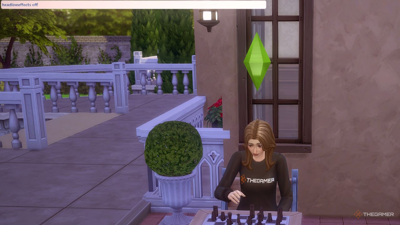 Turning off headline effects in Sims 4 in the cheat console