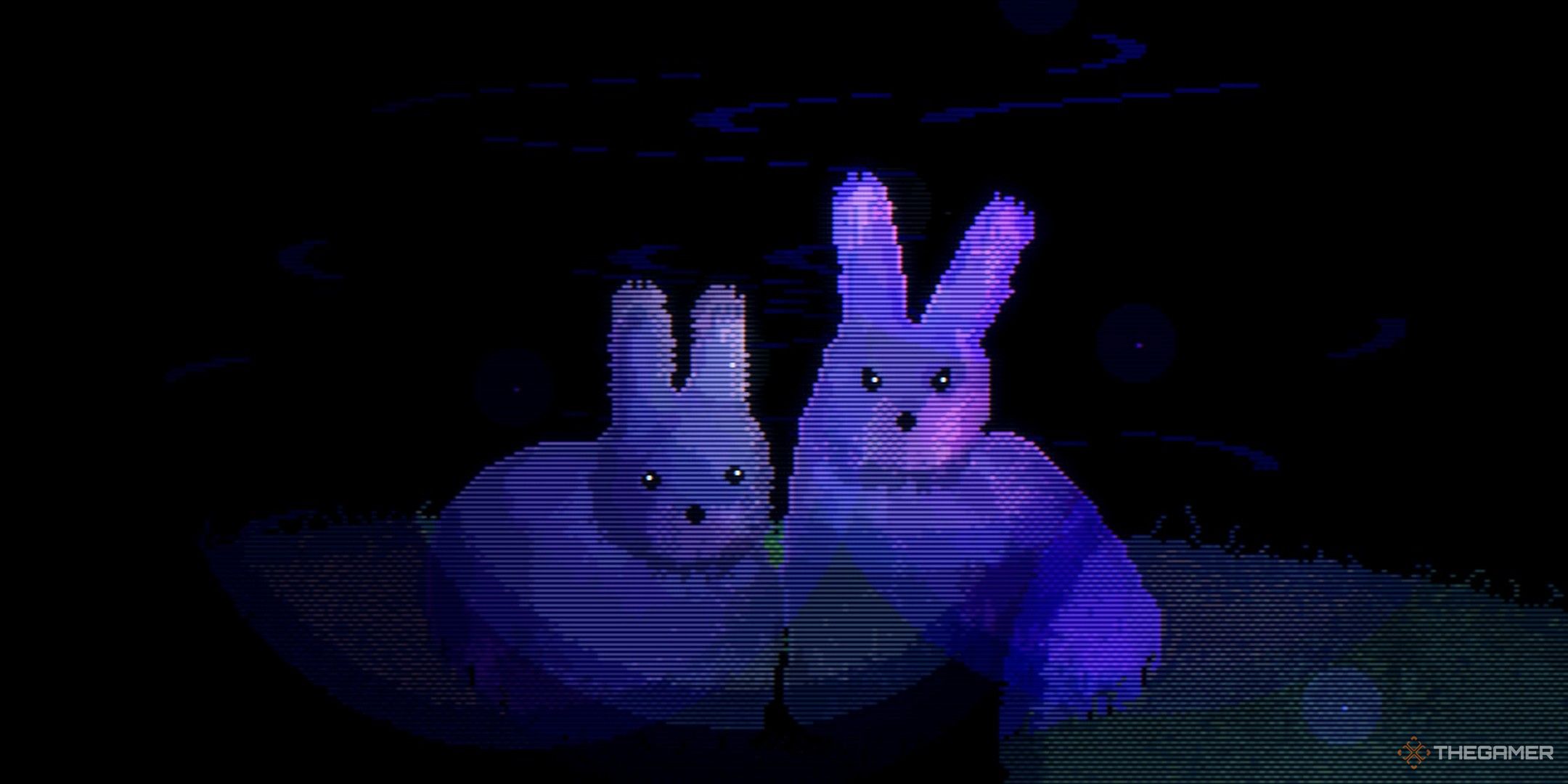 the two rabbits from the title screen of animal well