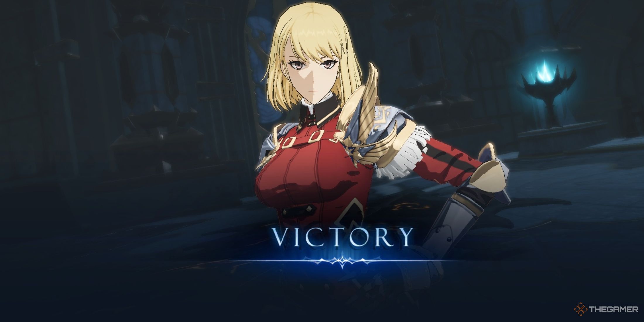 Victory screen with Cha Hae In in Solo Leveling: Arise.