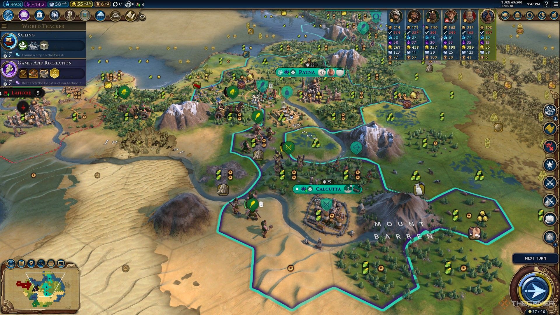 India fends off an attack from Australia in Civilization 6