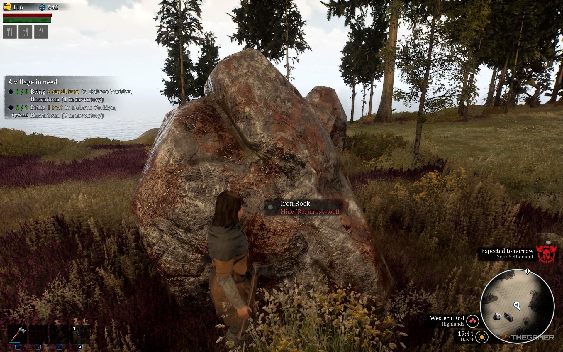 A player is required to have sturdy pickaxe to mine iron rock in Bellwright