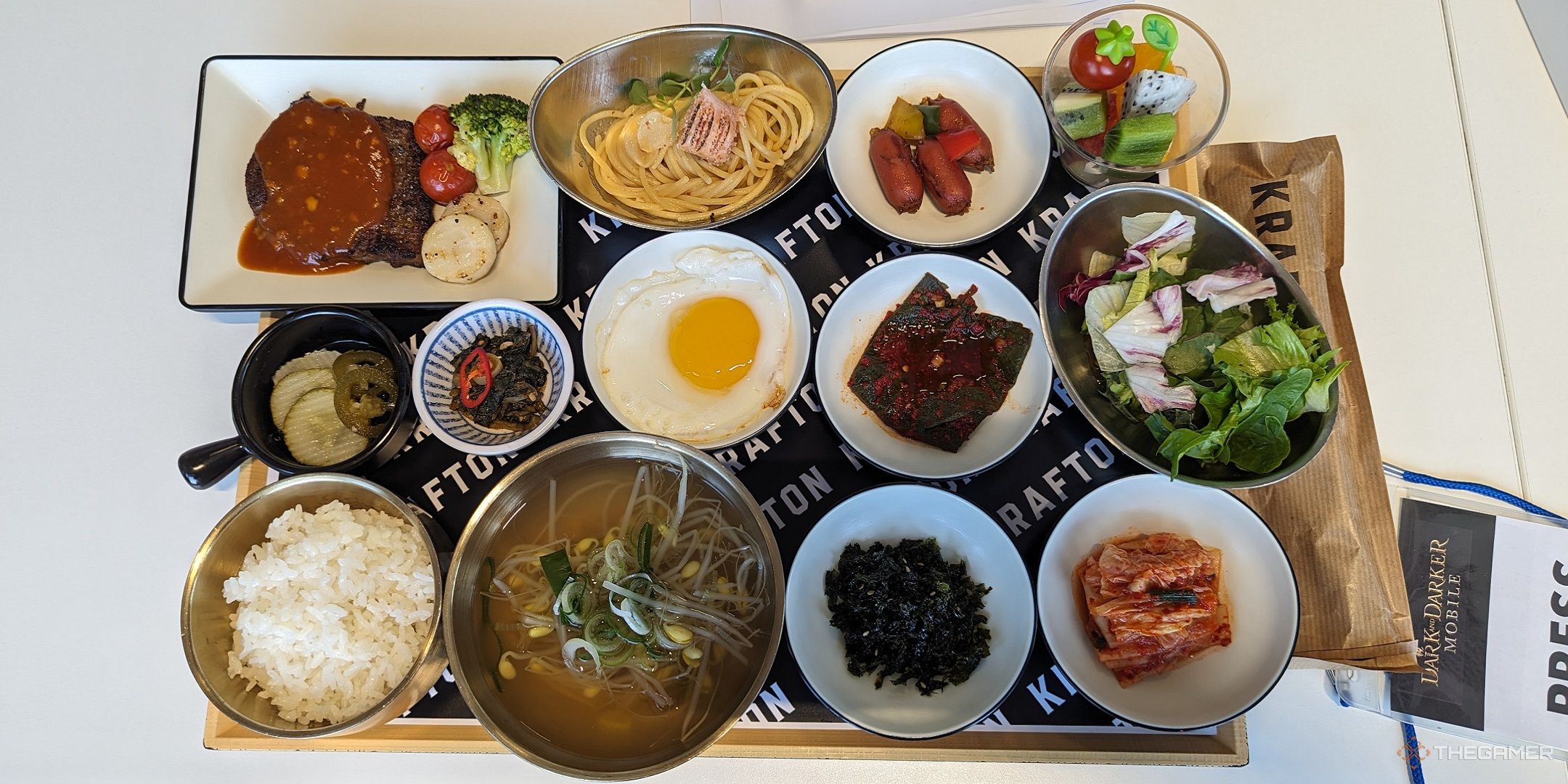 a traditional korean meal served at Krafton