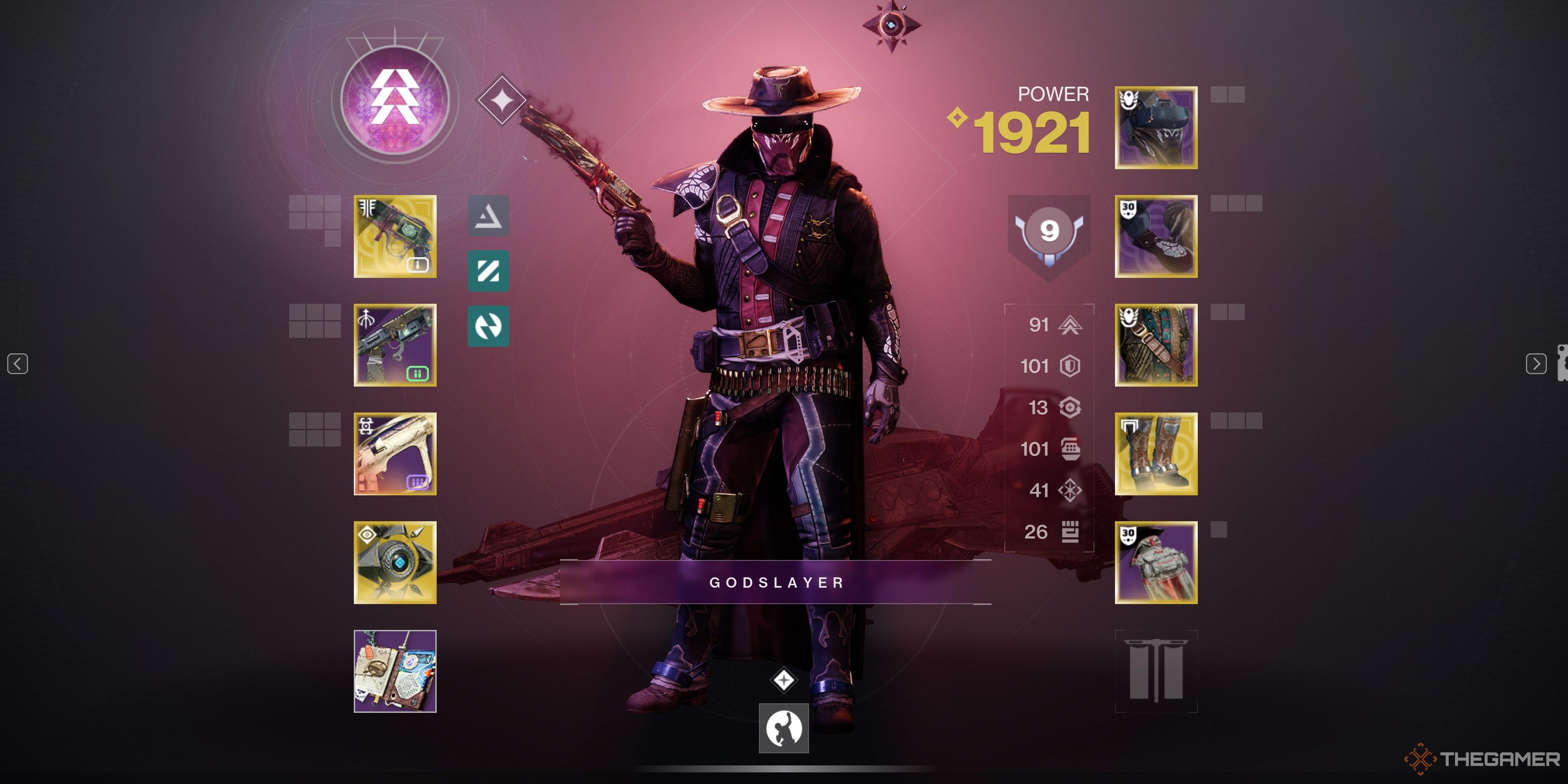 Destiny 2 منشوری شکارچی در منو