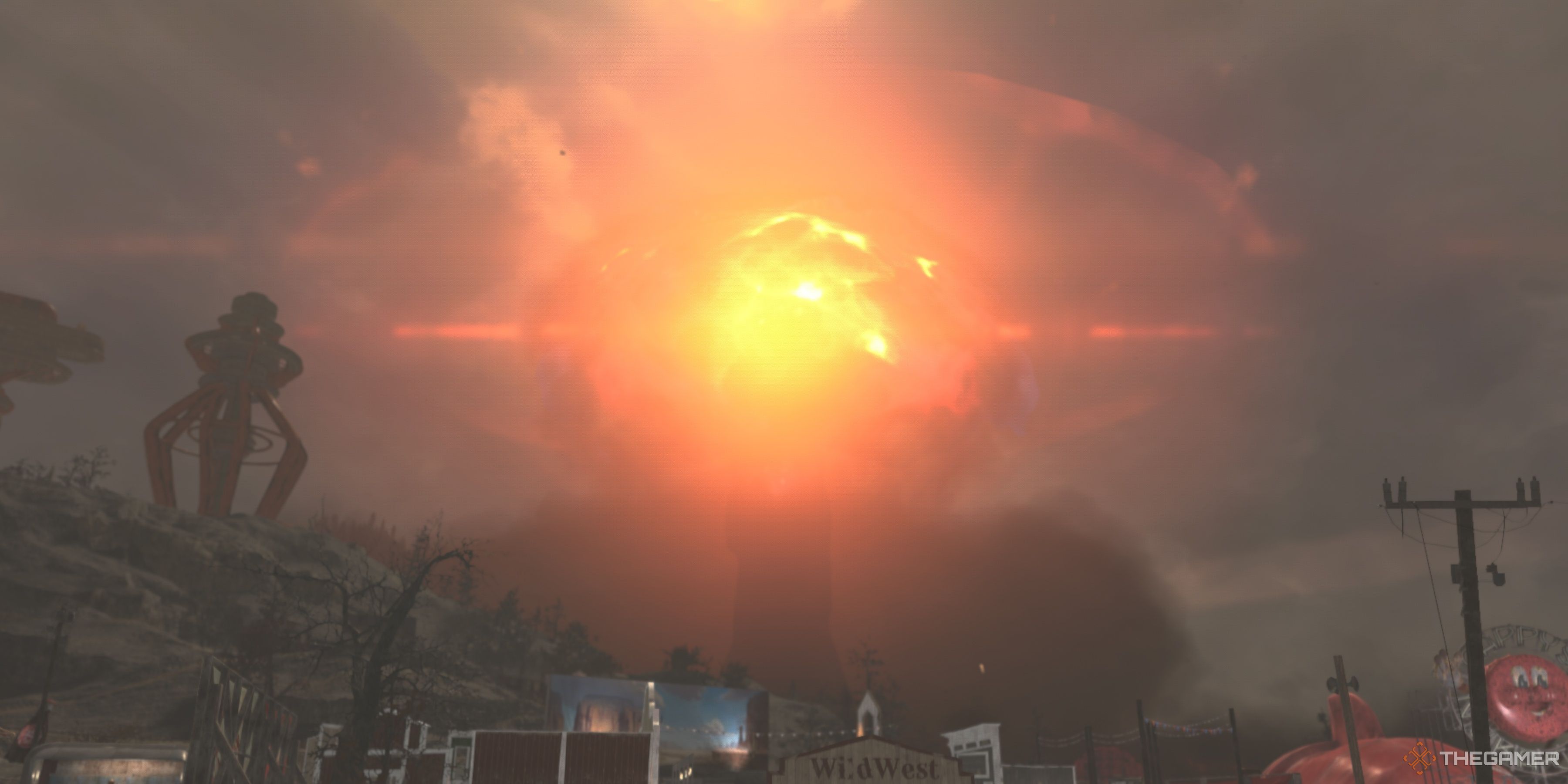 A nuke explosrion during the I Am Become Death quest in Fallout 76.