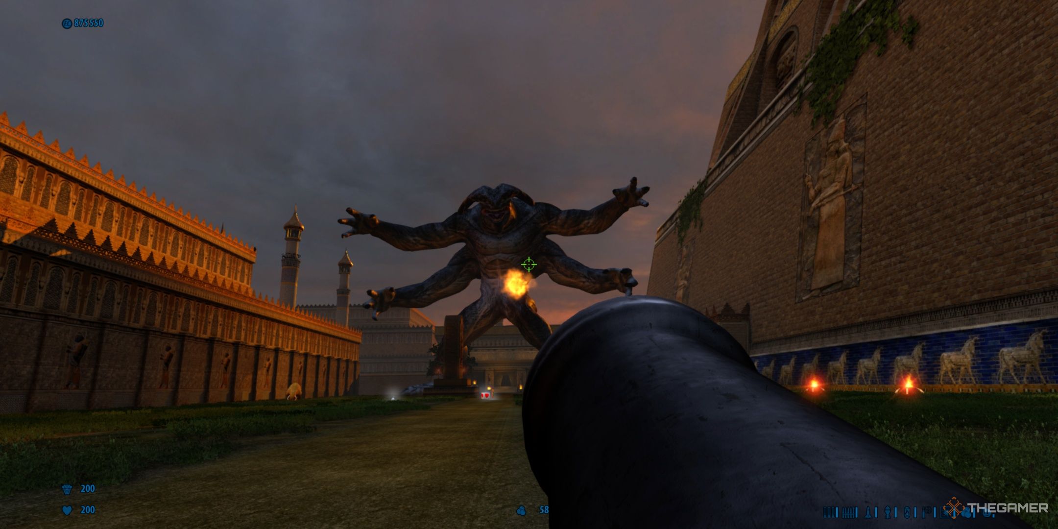 شلیک توپ به سمت عروس هایلندر در مجموعه Serious Sam