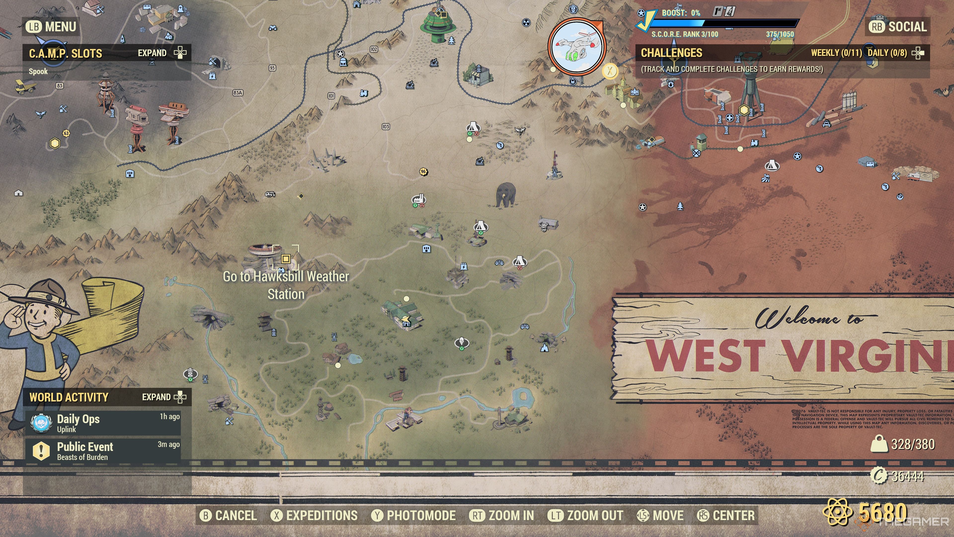The Eye Of The Storm Starting location in Fallout 76.