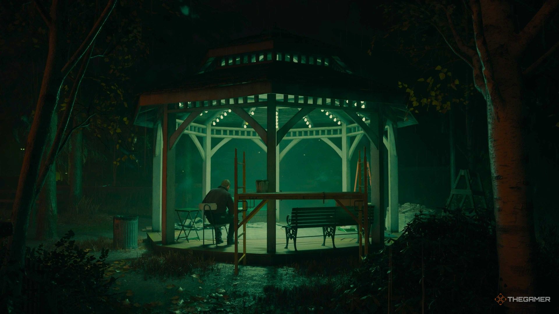 The gazebo safe spot in Alan Wake 2 Night Springs North Star.