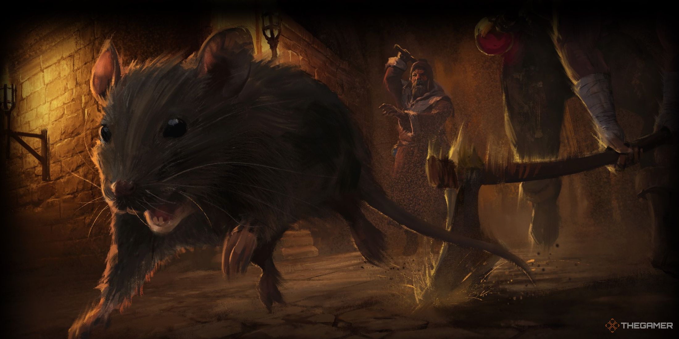 Druid shapeshift as mouse running from hunters in Dark and Darker.