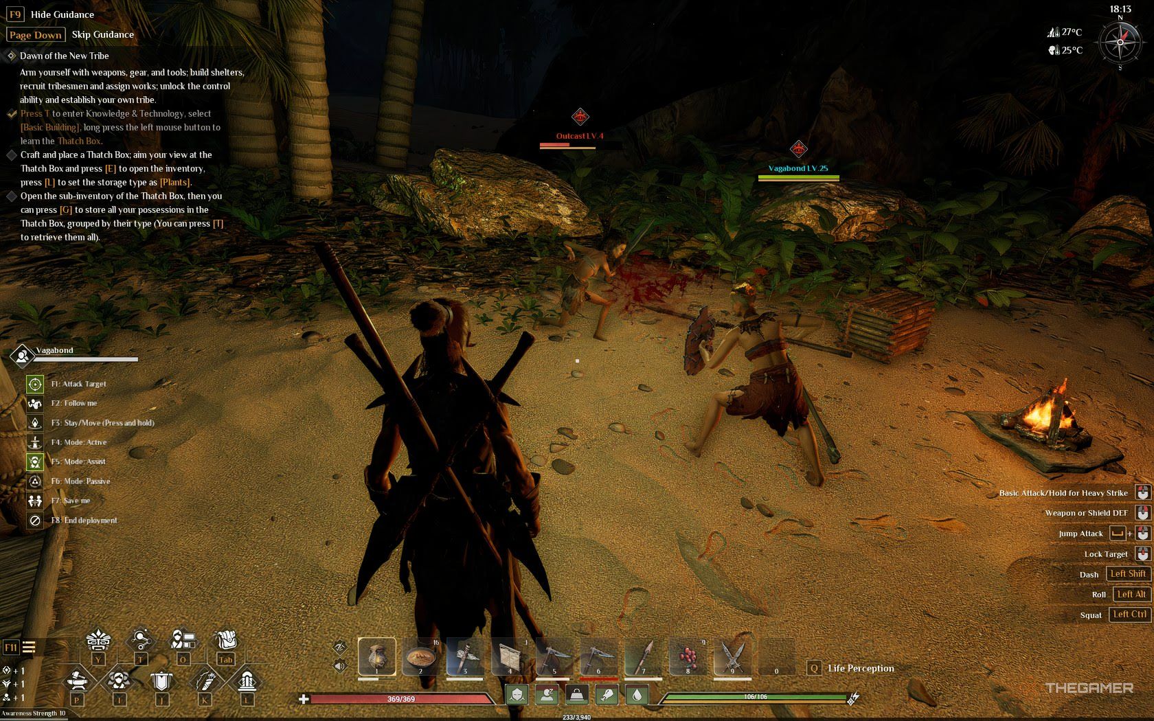 An NPC battling alongside the main character in Soulmask