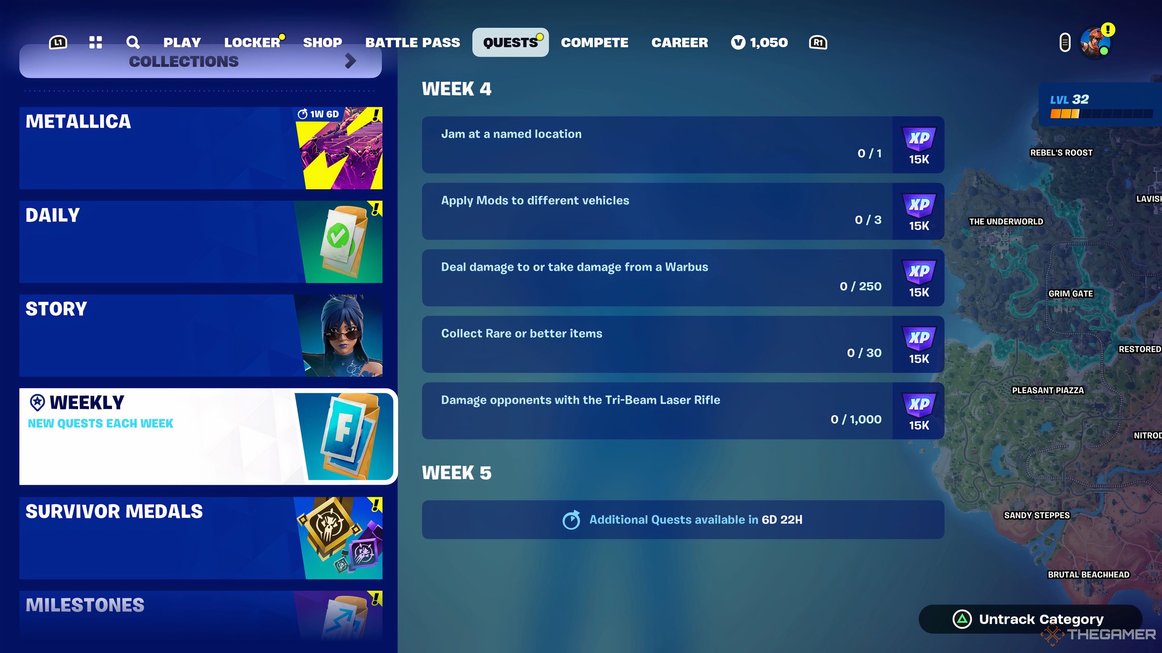 Week 4 Quests in Fortnite Chapter 5 Season 3.