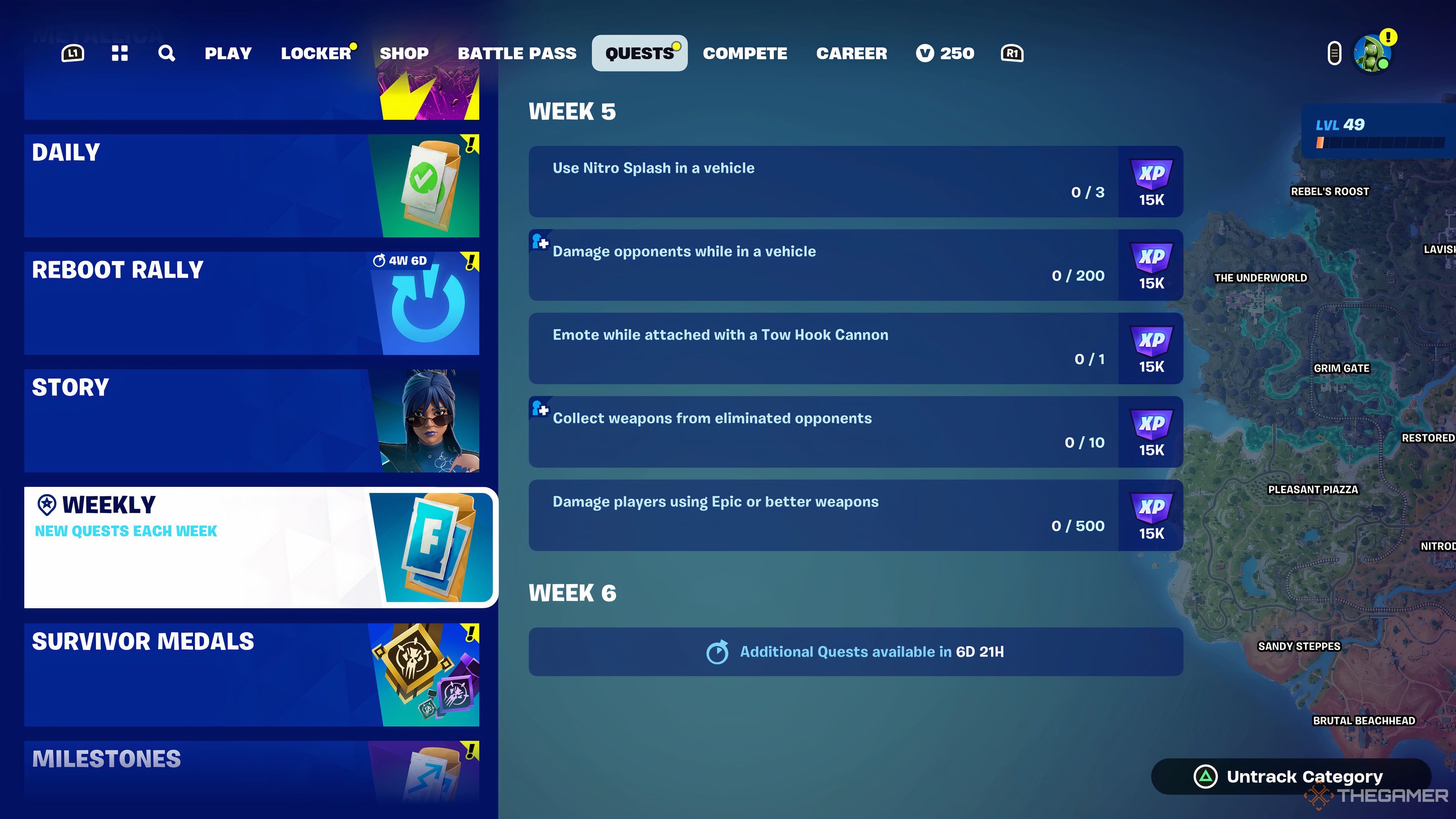 List of week 5 quests from Fortnite Chapter 5 Season 3.