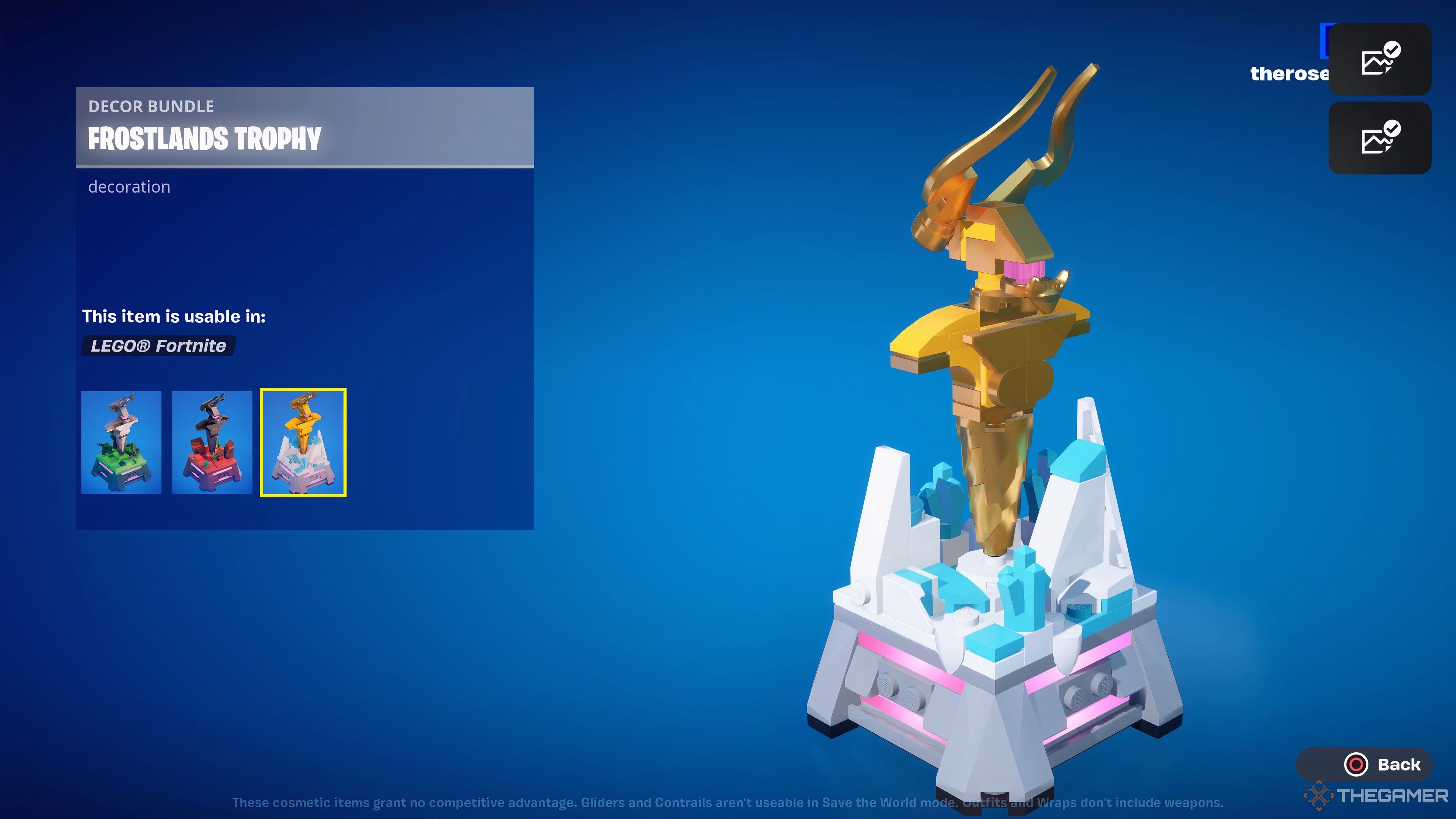 Frostlands Expert Trophy in Lego Fortnite