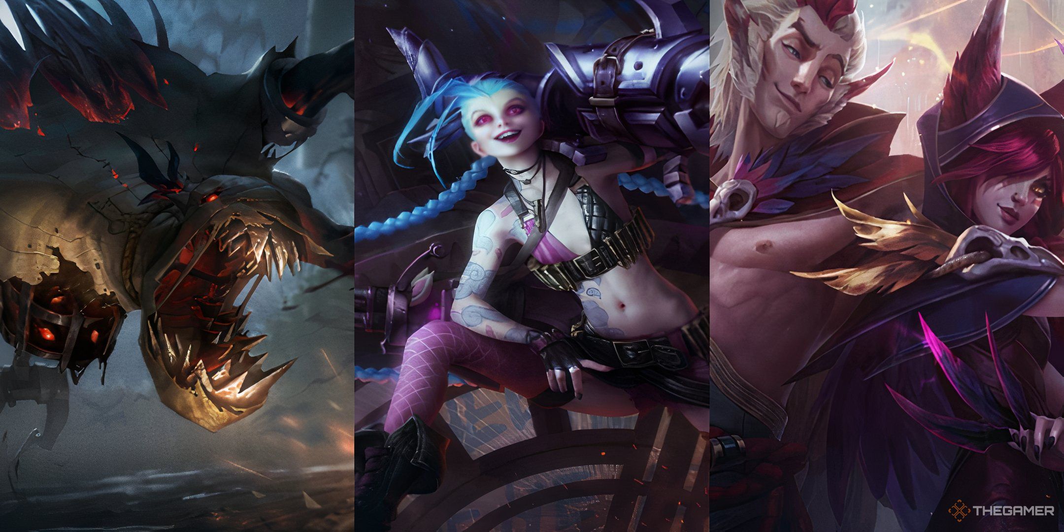 League of Legends champions together in a collage image.