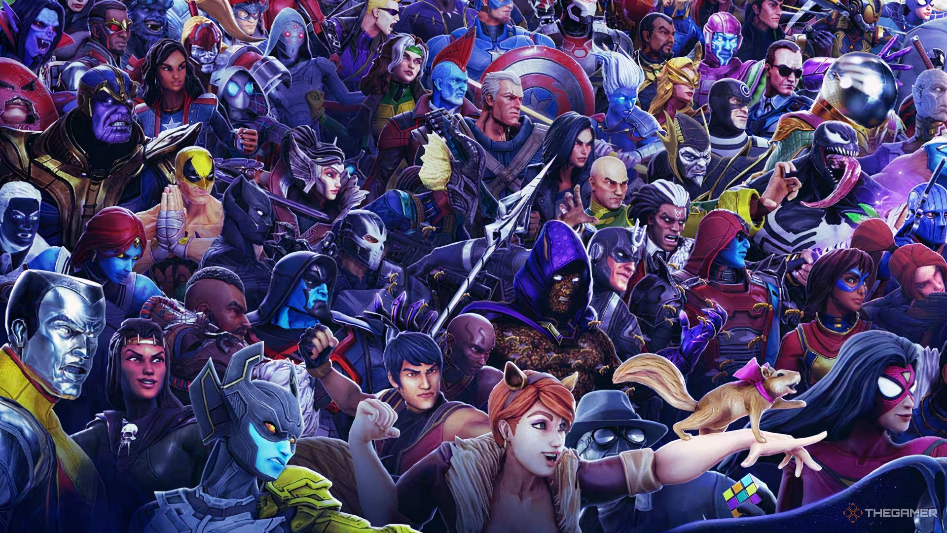 Marvel Strike Force, A huge montage of all the heroes in Strike Force