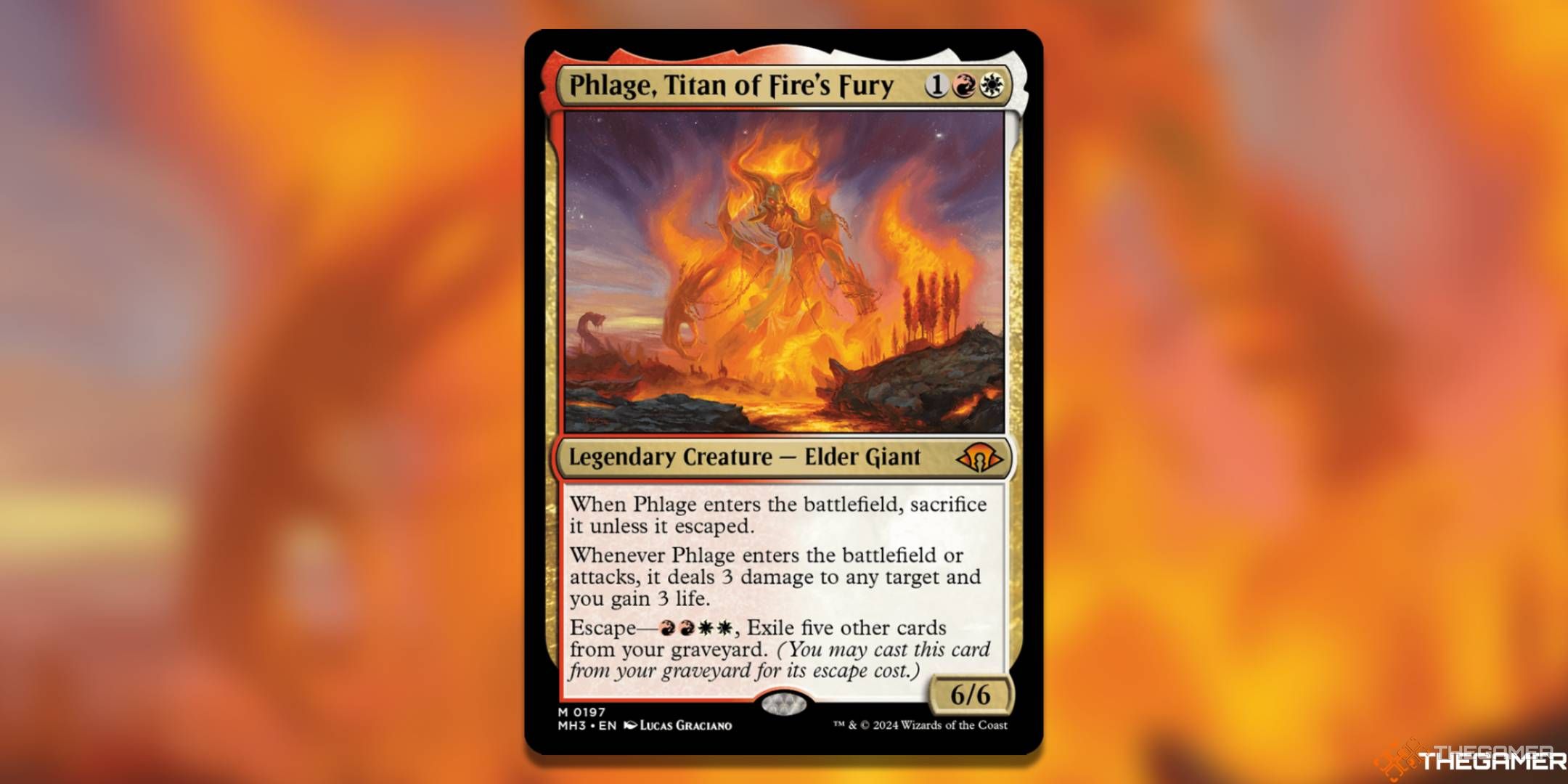 Phlage, Titan of Fire's Fury Magic: The Gathering card