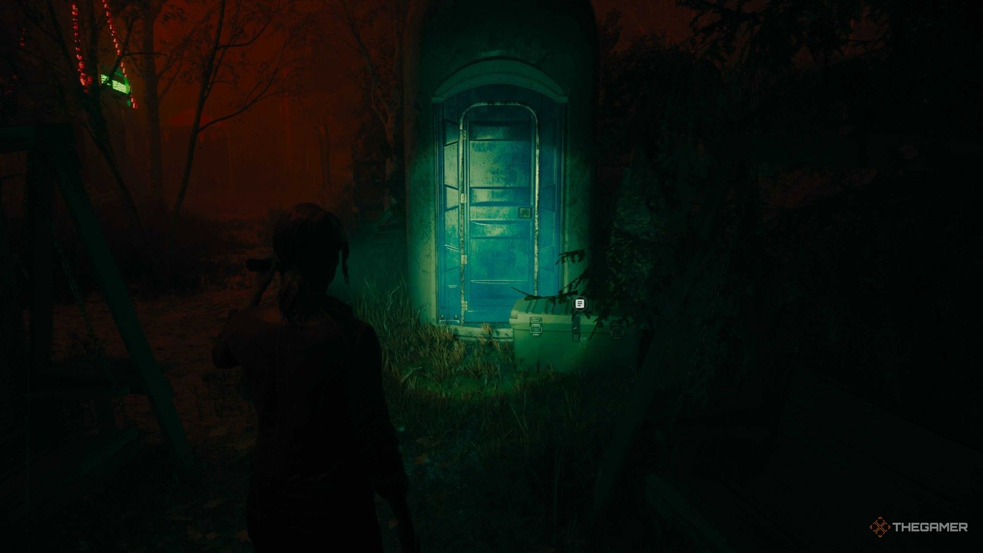 The porta potty stash in Alan Wake 2 Night Springs North Star