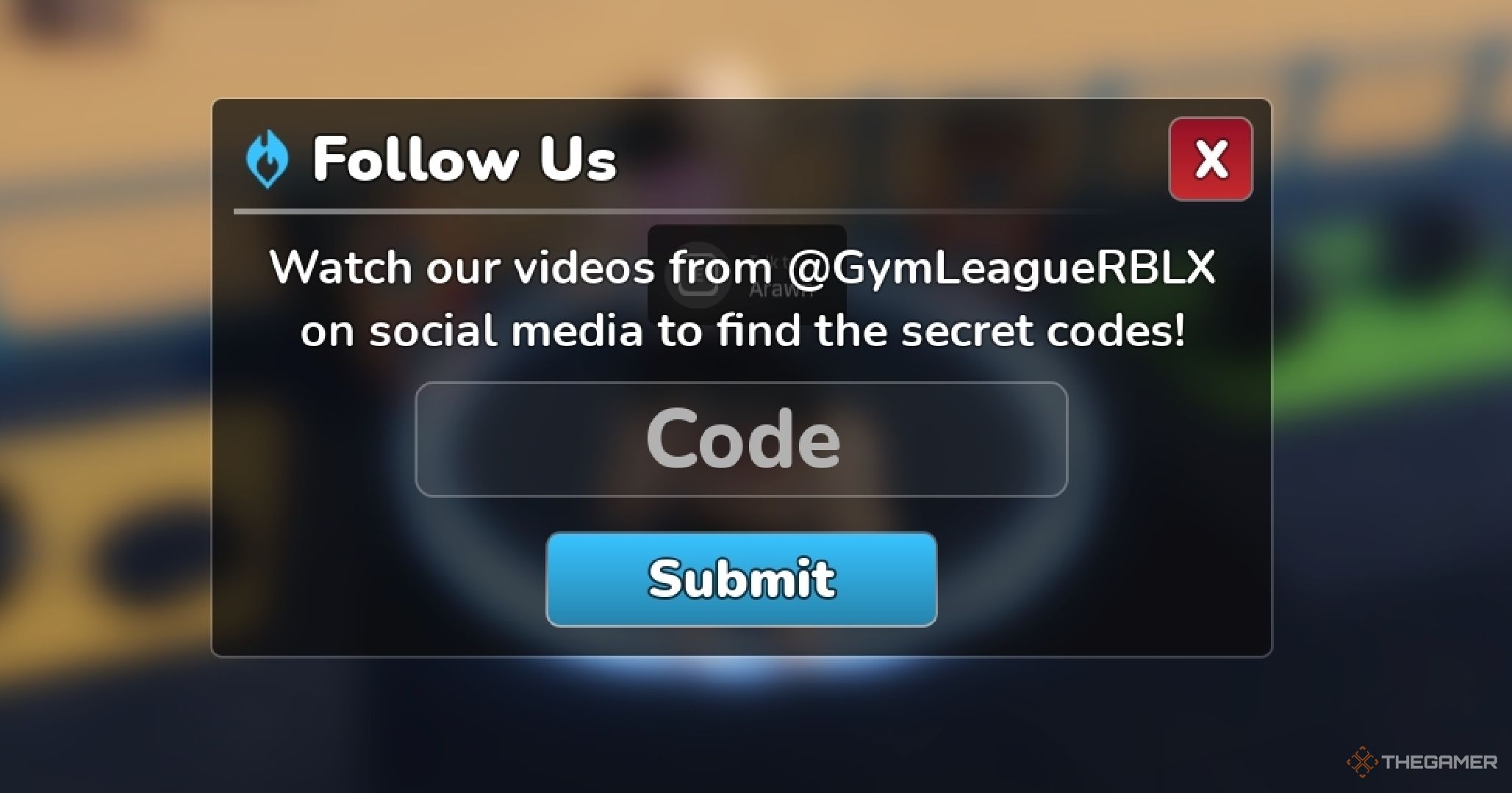 roblox gym league codes menu