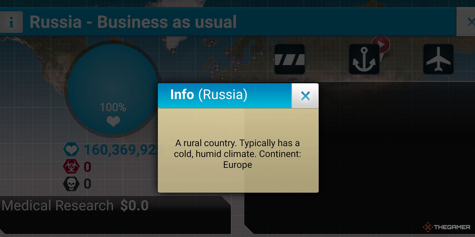 لیست ویژگی های روسیه در Plague Inc