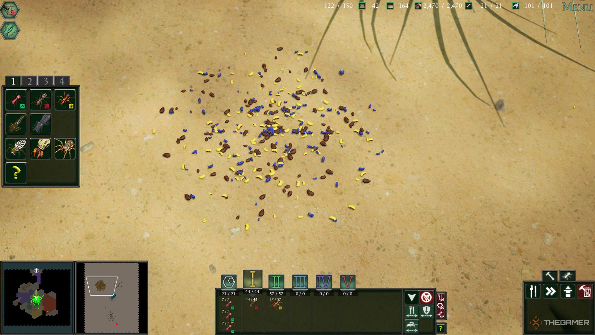 Scattered food on the ground in Empires of the Undergrowth