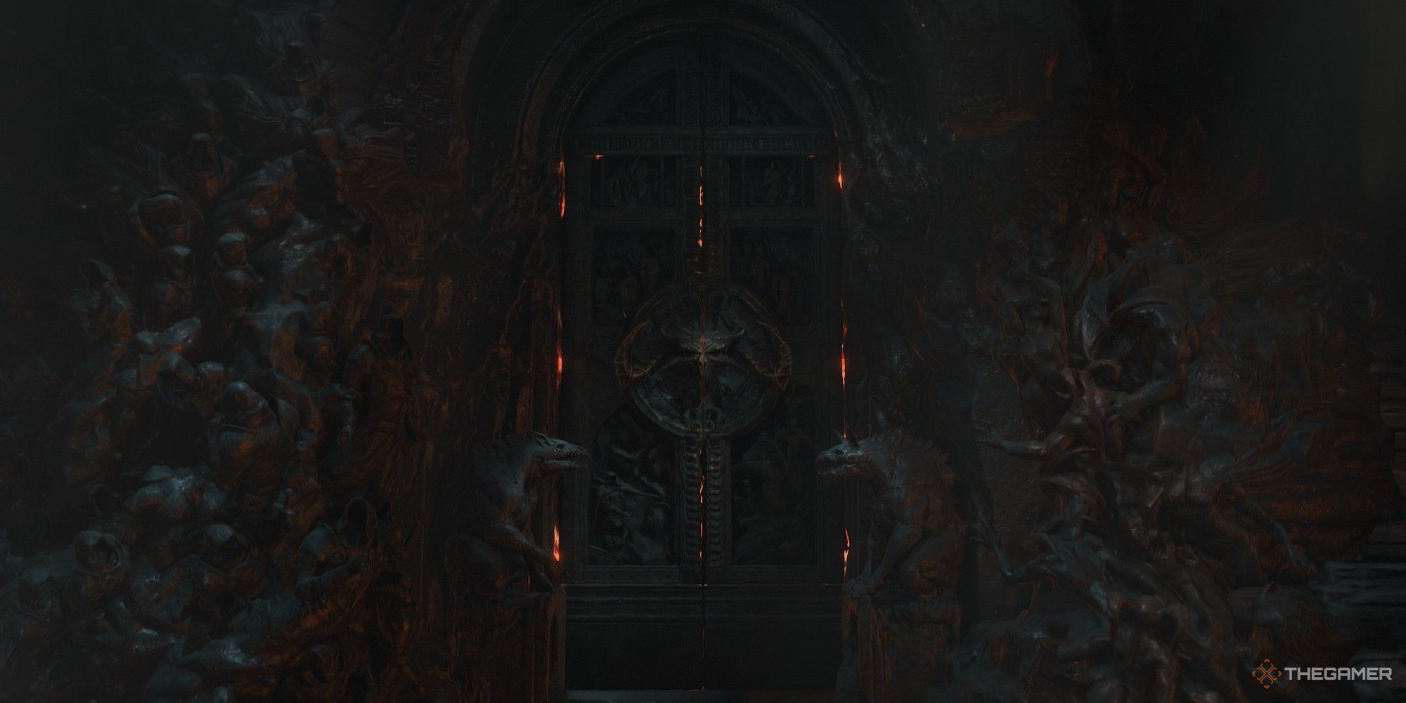 A door from a cutscene in Diablo 4.