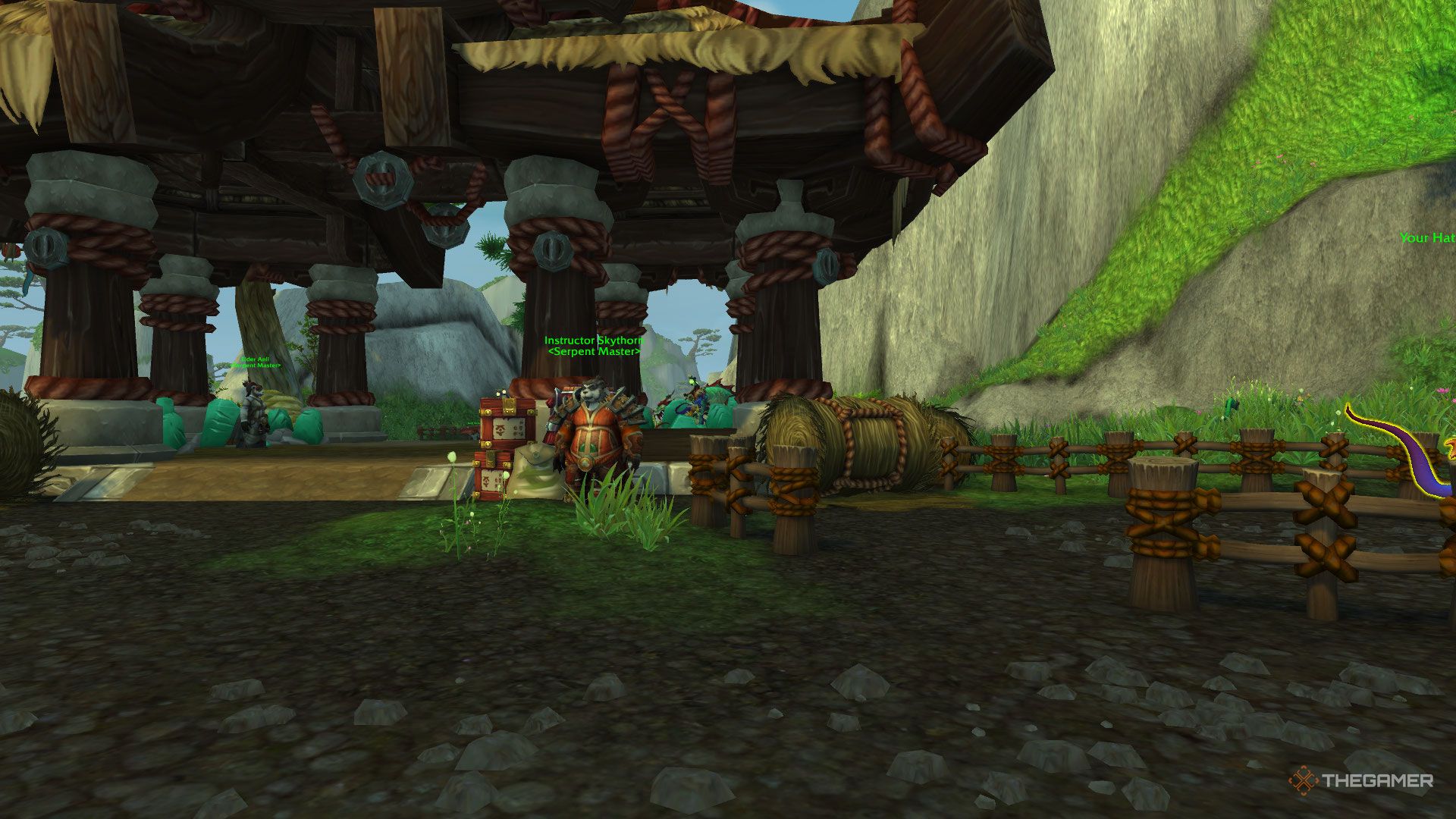 Elder Anli and Instructor Skythorn at the Arboretum In The Mists Of Pandaria Remix World Of Warcraft.