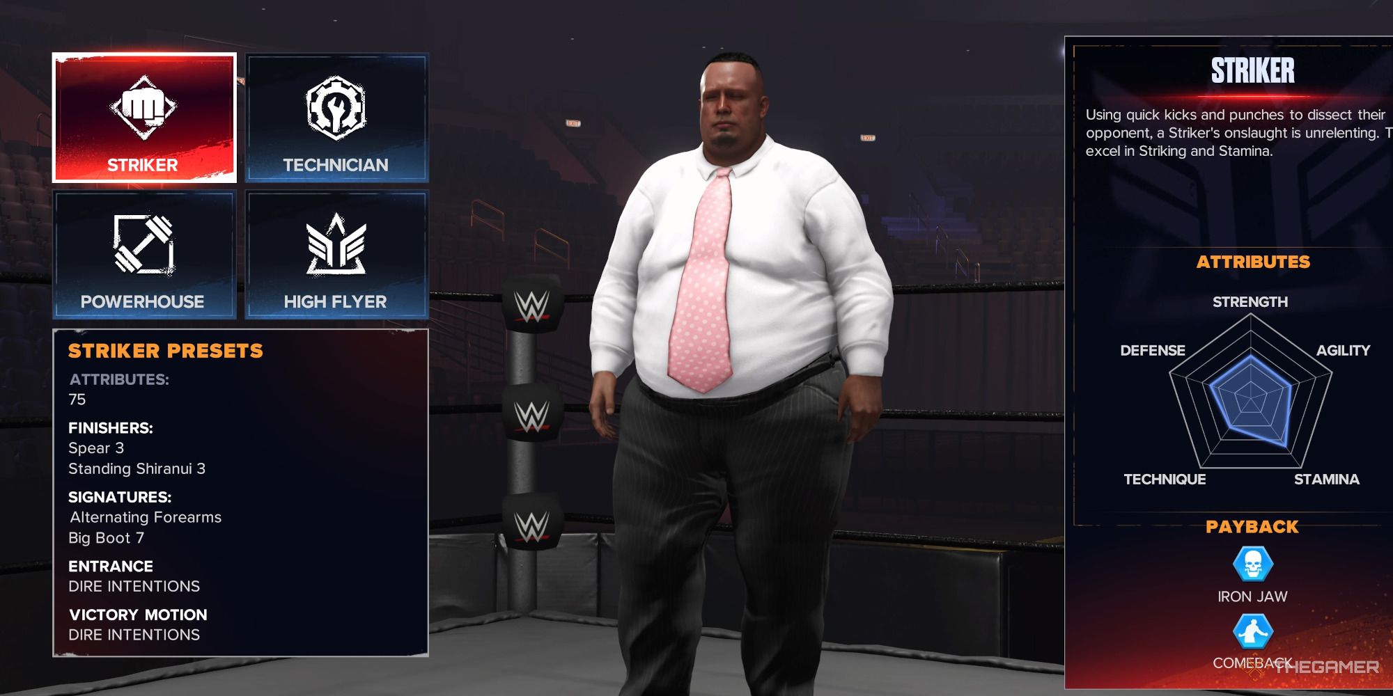 WWE 2K24 creating a wrestler