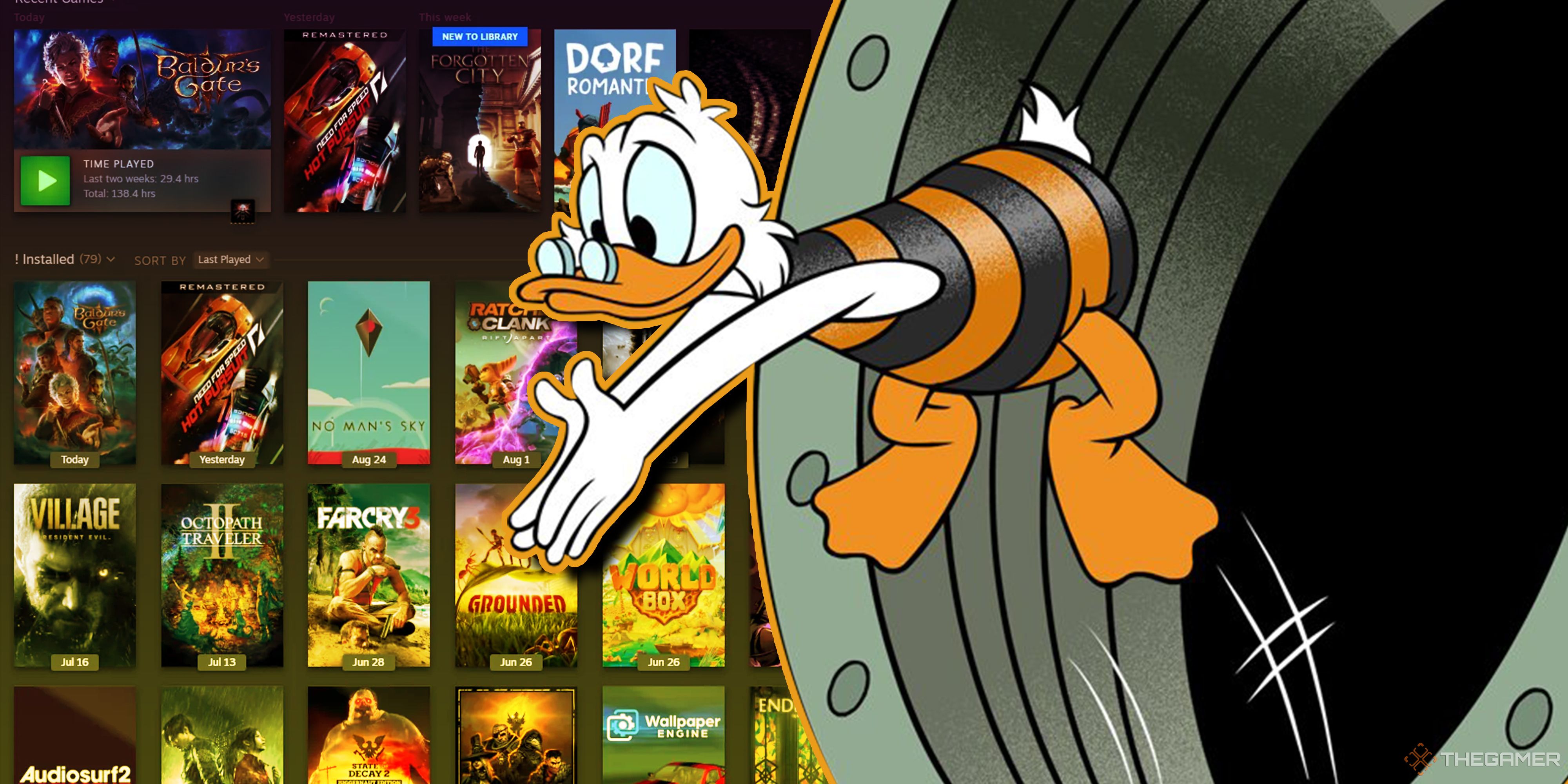 Scrooge McDuck appears in my Steam library