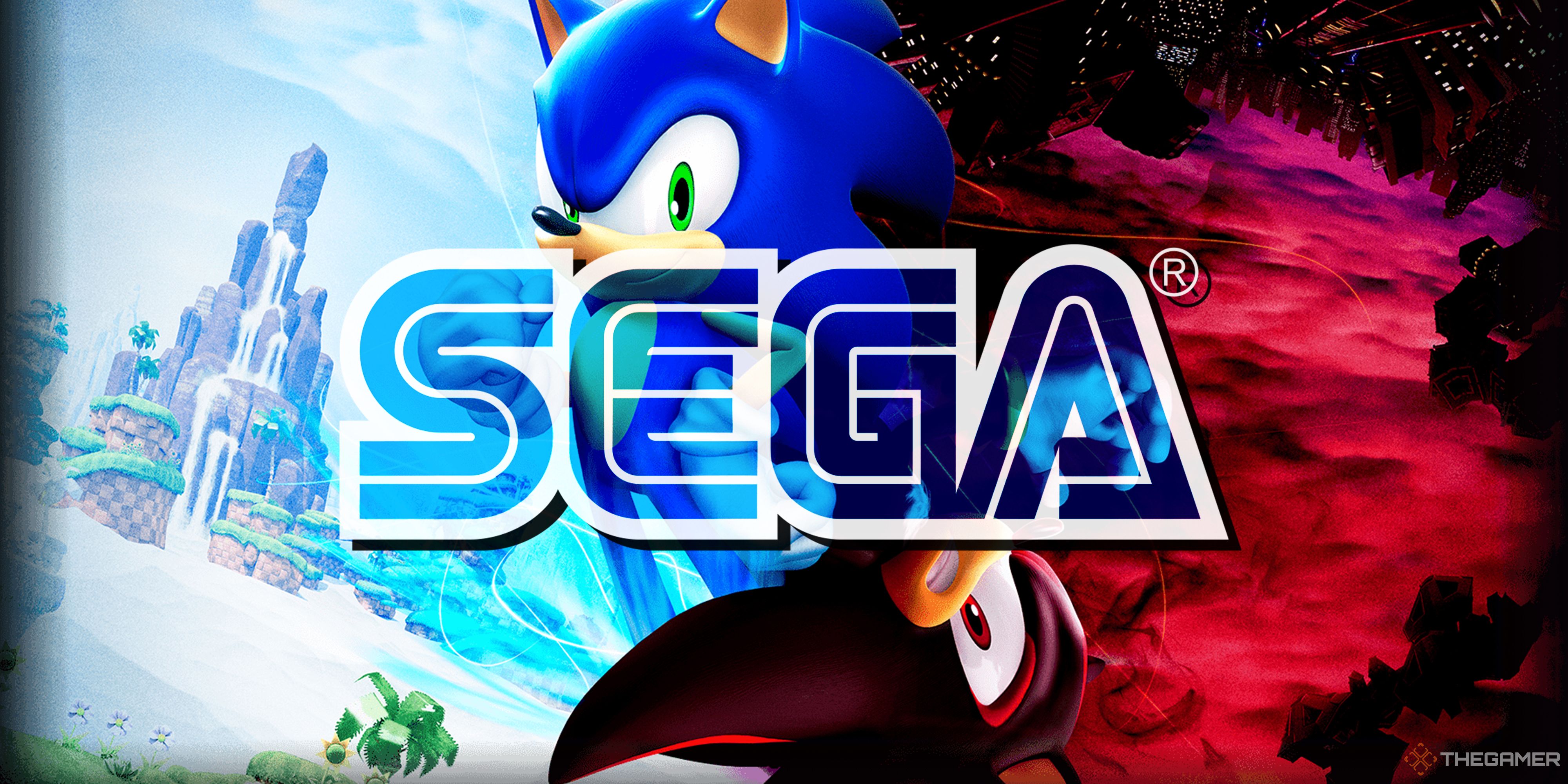 NEWS Sega logo over Sonic and Shadow